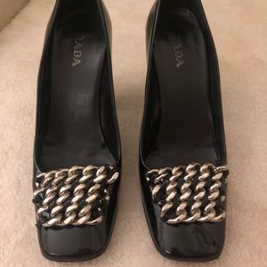Authentic Prada Patent Leather heels size 38